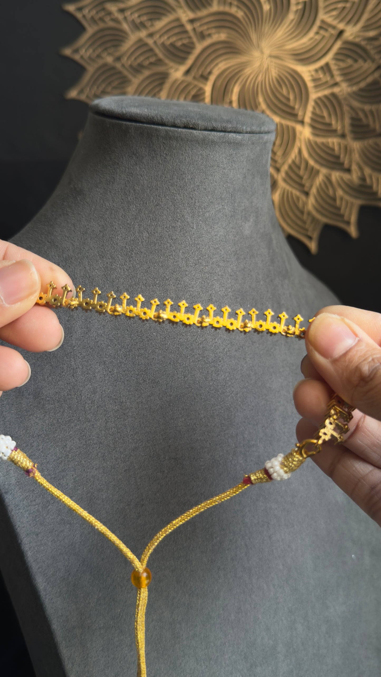 Dainty american diamond Gold jewelry Necklace Set - AD