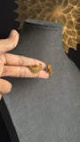 Crescent gold Necklace with Earrings South Indian Jewellery | Fusion