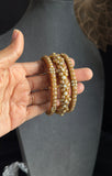 Gold Silk Thread Kundan Bangle - FUSION