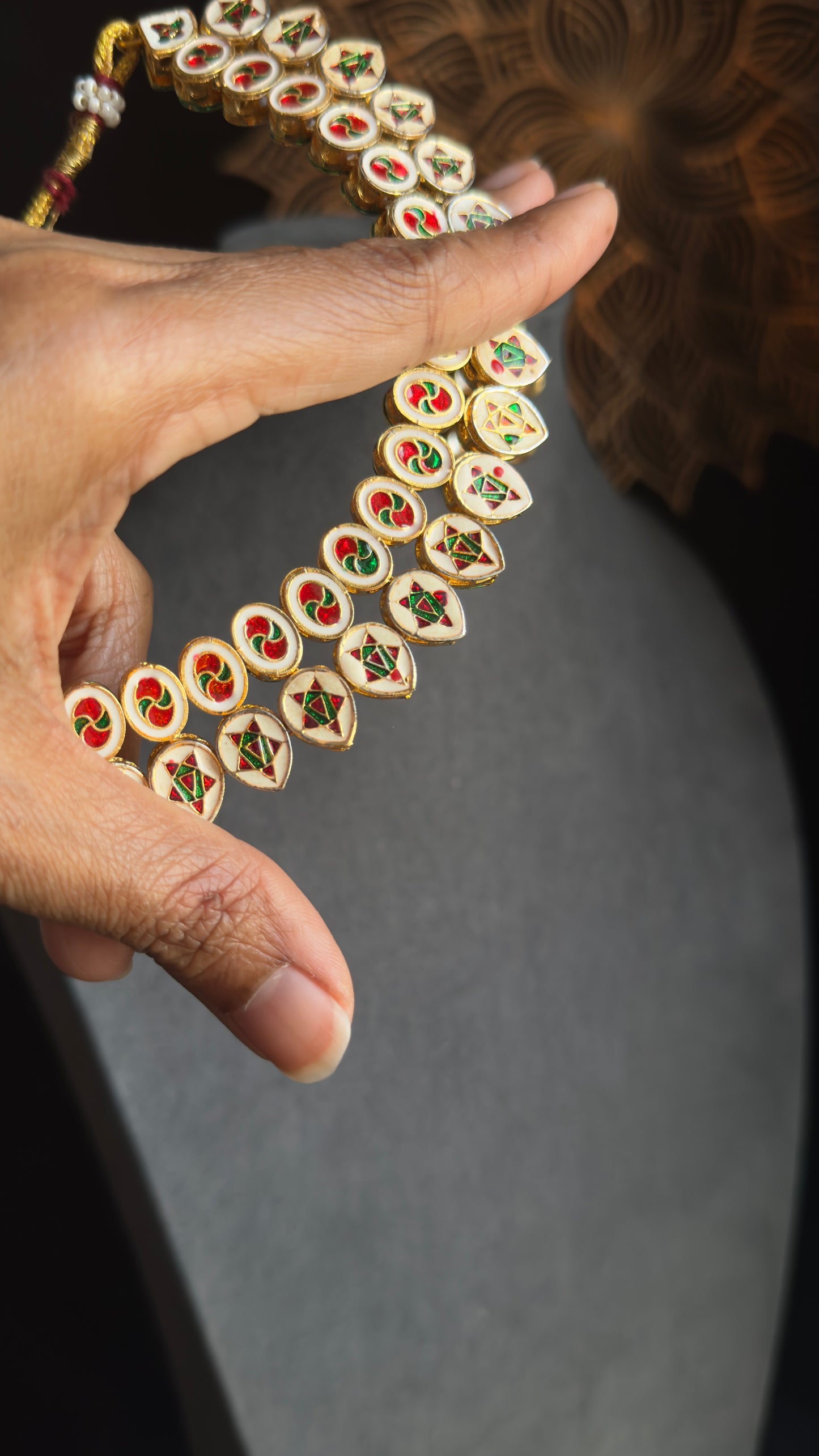 Kundan Choker Tikka Set with Meenakari  - BOLLYWOOD