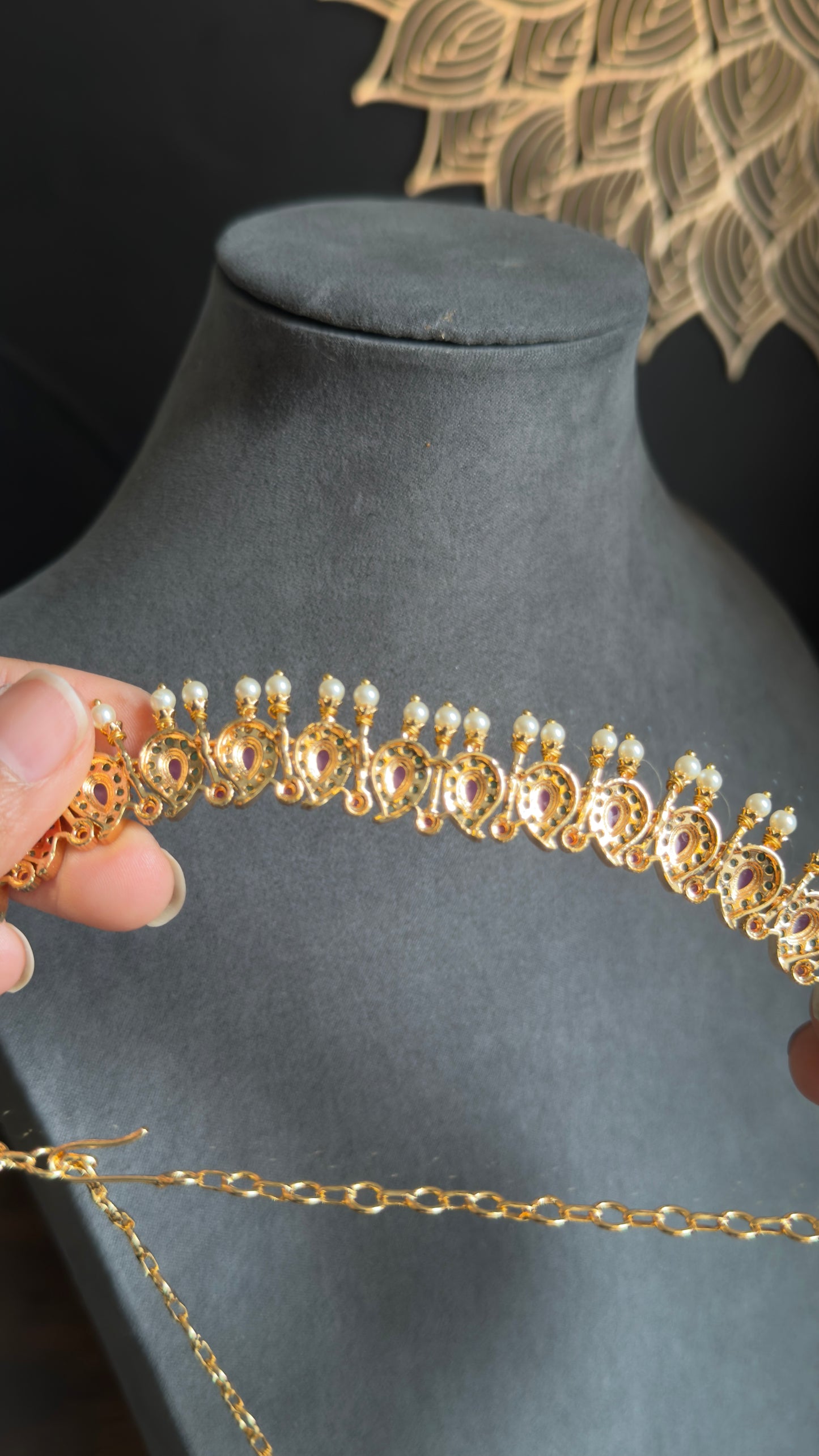 Paisley mango necklace Set - South Indian TRADITIONAL