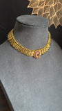 Traditional Lakshmi Coin Necklace Jhumka Set