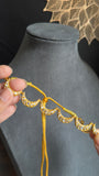 Matt Gold Necklace with dangler Earrings Indian Jewellery
