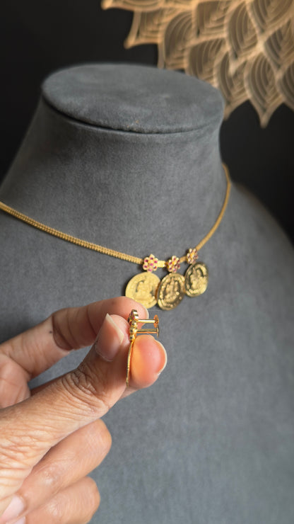 Temple coin microgold Traditional South Indian Necklace