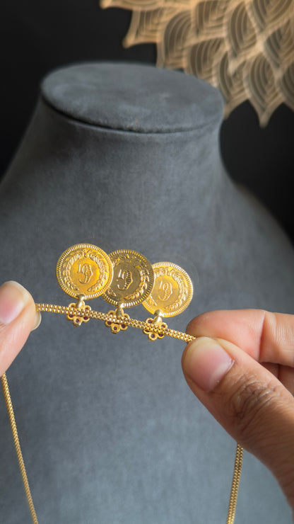 Goddess Lakshmi coin microgold Traditional South Indian Necklace set
