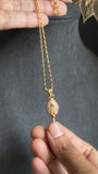 Unisex Microgold Gold Vel Pendant chain Indian Necklace
