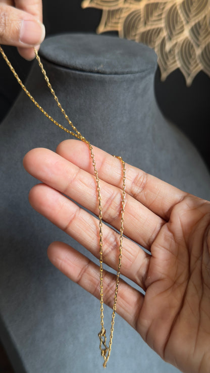 Unisex Microgold Gold Vel Pendant chain Indian Necklace