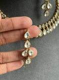 Bollywood Diamond look Crystal Choker Set Tikka - BUDGET