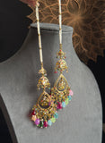 Jadau Dangler with Pearl & Earchain Support - BOLLYWOOD