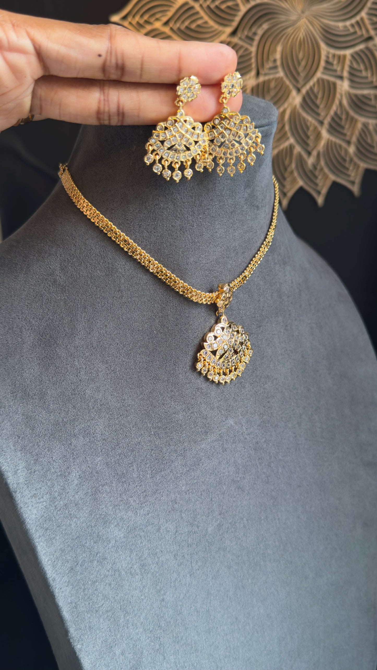 Atigai Set with Danglers - South Indian Necklace
