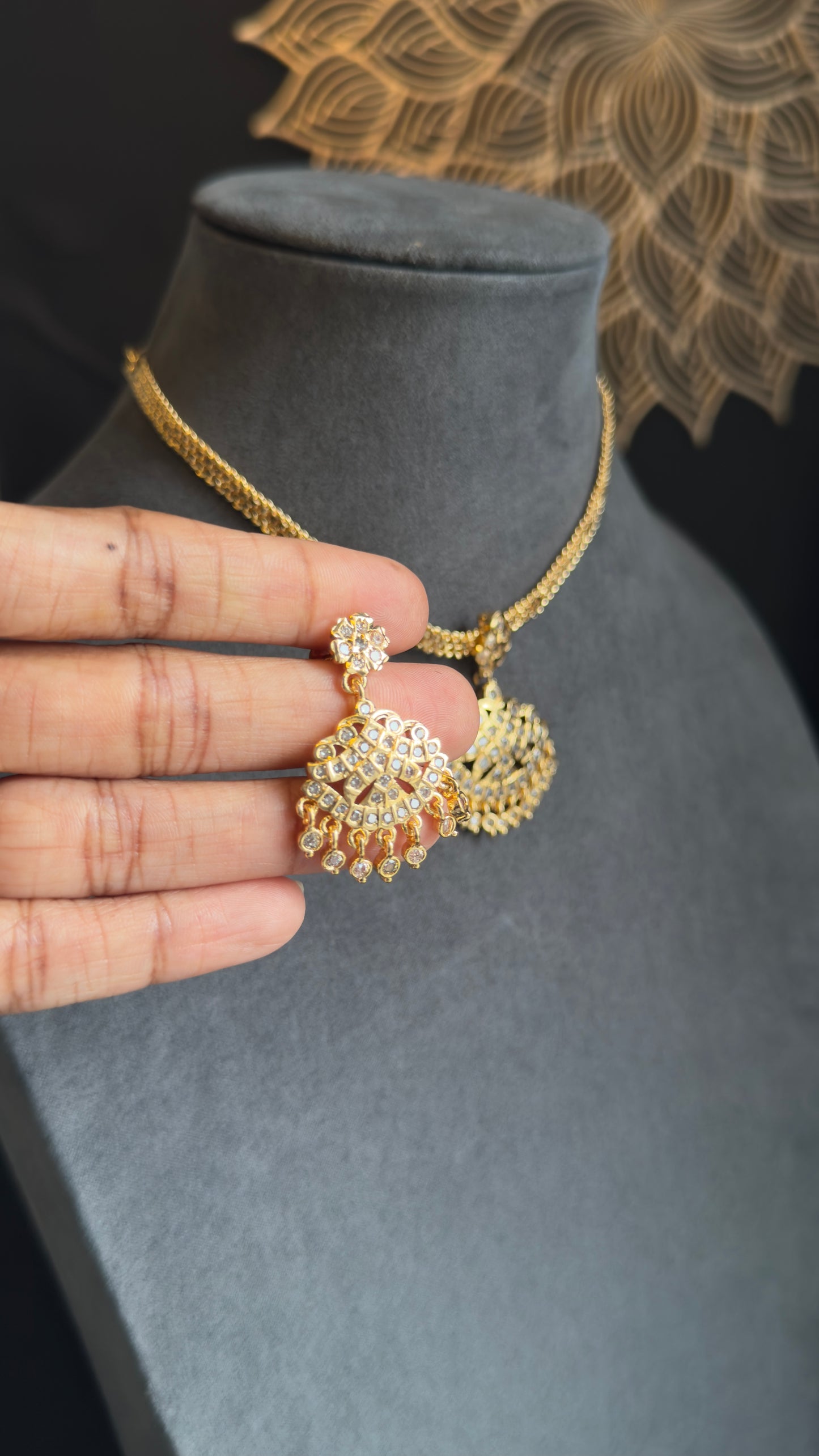 Atigai Set with Danglers - South Indian Necklace