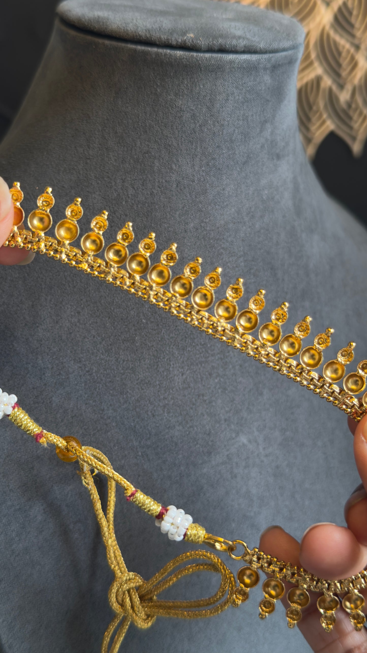 Kerala Vine Traditional Gold Choker Set with Jhumka Earrings – South Indian Jewellery UK