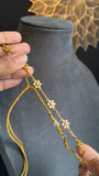 Dainty lightweight Gold Flower Necklace and stud Earring
