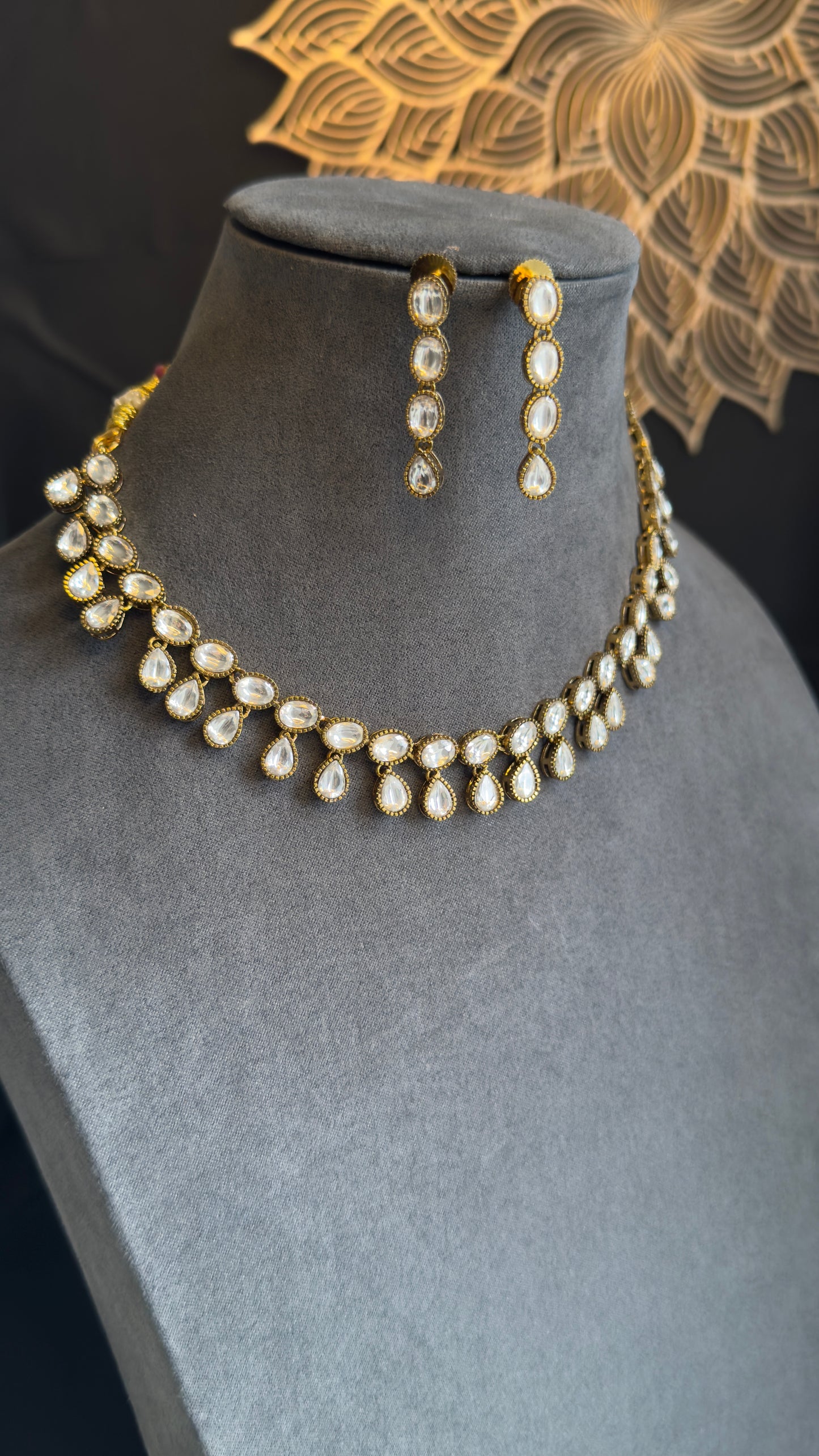 High Quality Bollywood Indian Pakistani Mehendi Kundan Choker Set