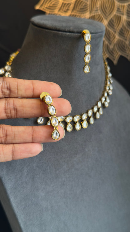 High Quality Bollywood Indian Pakistani Mehendi Kundan Choker Set
