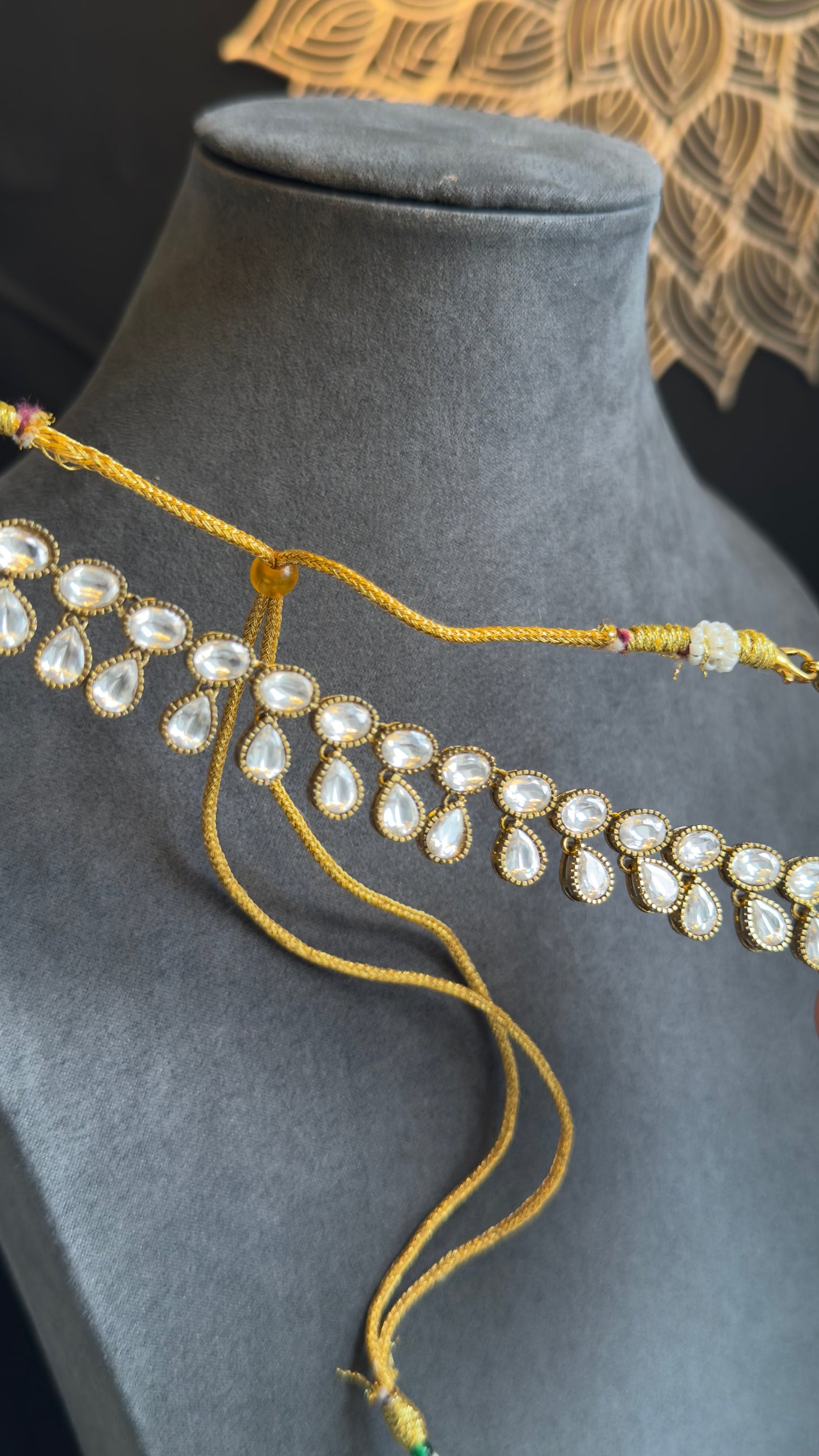High Quality Bollywood Indian Pakistani Mehendi Kundan Choker Set