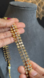 Closed neck Interchangeable AD Stone Necklace Set - AMERICAN DIAMOND