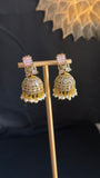 Beautiful Cubic zirconia Indian Jhumka Earrings