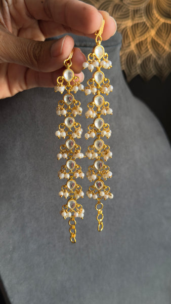 Pearl Earchain- Maatal Ear Support Long Earchain