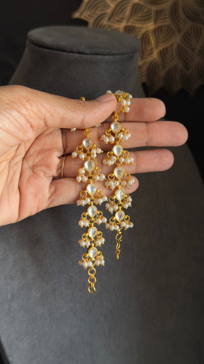 Pearl Earchain- Maatal Ear Support Long Earchain