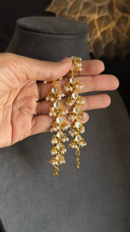 Pearl Earchain- Maatal Ear Support Long Earchain