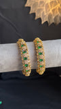 American diamond AD  cubic Zirconia emerld green bangle - TRADITIONAL