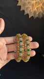 American diamond AD  cubic Zirconia emerld green bangle - TRADITIONAL