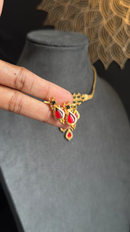 Traditional kerala style Microgold Necklace set South Indian Jewellery UK