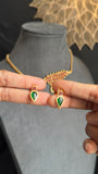 Traditional Green kerala style Microgold Necklace set South Indian Jewellery UK