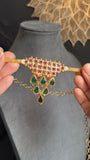 Traditional Green kerala style Microgold Necklace set South Indian Jewellery UK