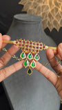 Traditional Green kerala style Microgold Necklace set South Indian Jewellery UK