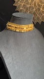 2 Line Traditional Ilakathali South Indian Gold Choker Necklace Set - TRADITIONAL