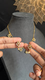 AD multi drops lightweight Gold Necklace and stud Earrings