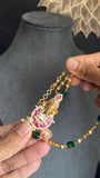 Lord Ganesh Pendant Gold Pearl Beaded Traditional South Indian Necklace set