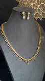 American Diamond Gold Necklace and Earring set PanoplyLondon