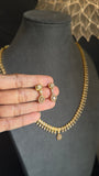 American Diamond Gold Necklace and Earring set PanoplyLondon