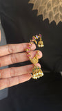 Earcuff Jhumka wrap  model Peacock-Inspired Top jhumki Indian fusion Earrings