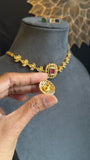 Vine Interchangeable AD Stone Necklace Set - AMERICAN DIAMOND