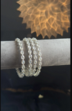 Rhodium Silver  Reverse AD Kundan Bangle | Indian & Pakistani