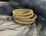Trendy Mehendi Plated Bangle with Reverse AD Kundan and cluster  Pearls | Indian & Pakistani Design