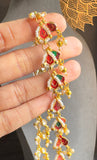 Pearl Kundan Meenakari Anklet with Beads - GOLUSU