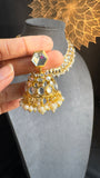 Handmade Faux Kundan Necklace Tikka Jhumka - BOLLYWOOD