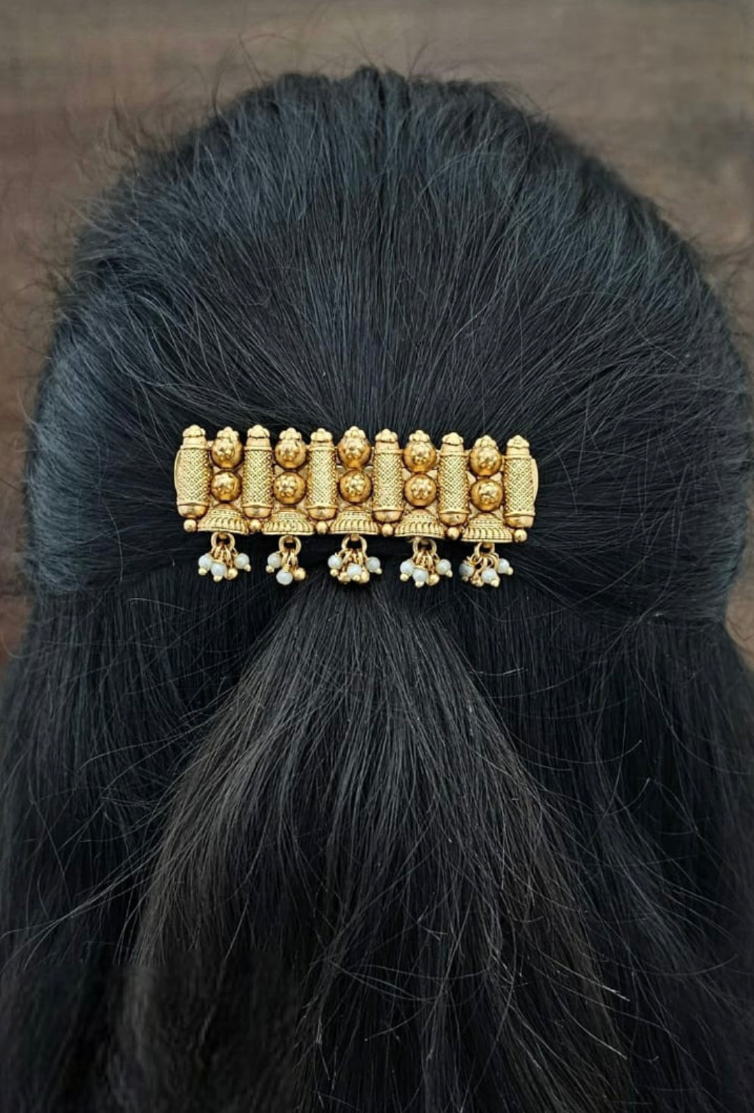 Gold Festive Hair Centre Clip  - ADDONS