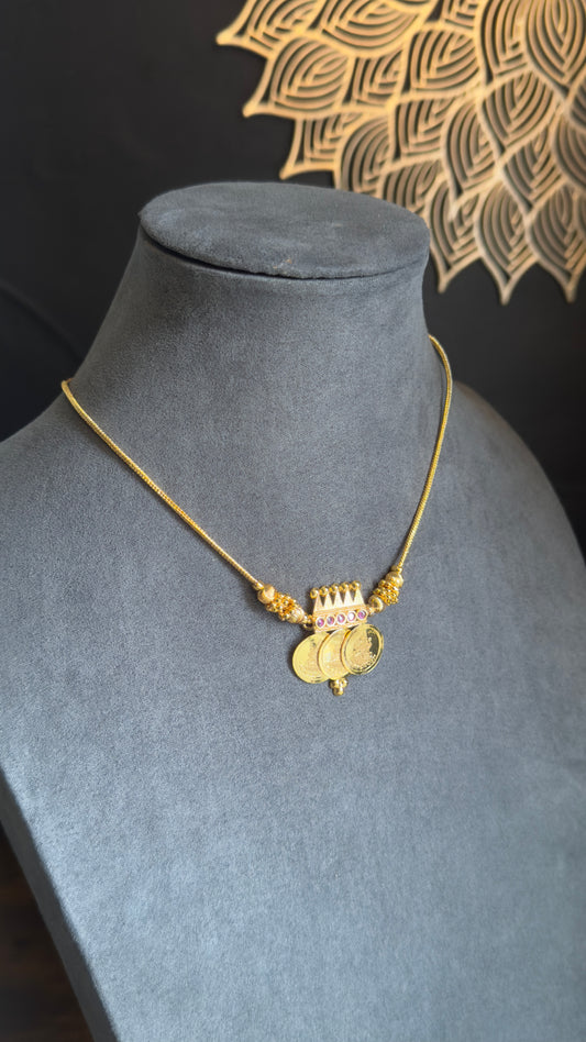 Lakshmi coin microgold Traditional South Indian Necklace