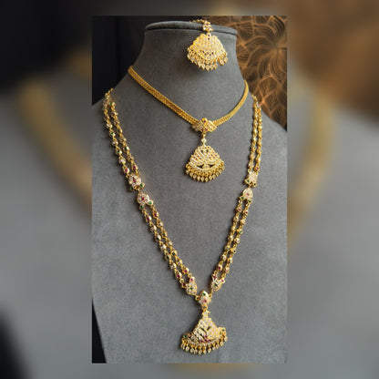 South Indian Long Gold Atigai Necklace – Traditional Jewellery